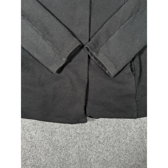 Standard James Perse Womens Black Hidden Zipper Zip‎ Up Hoodie Sweatshirt Size 2 - Picture 6 of 16